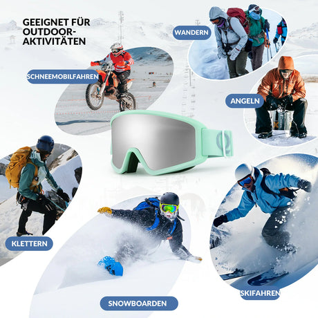 Skibrille – Anti‑Nebel, Doppellinsen, blendfrei
