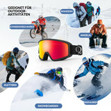 Skibrille – Anti‑Nebel, Doppellinsen, blendfrei