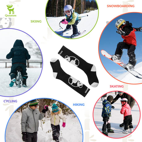 Qunature Kinder-Skisocken – Thermosocken für den Winter (1 Paar)​