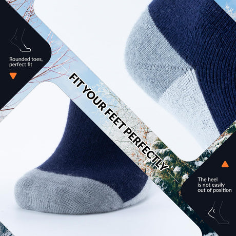 Qunature Skisocken – Thermosocken aus Merinowolle für Winter-Sport