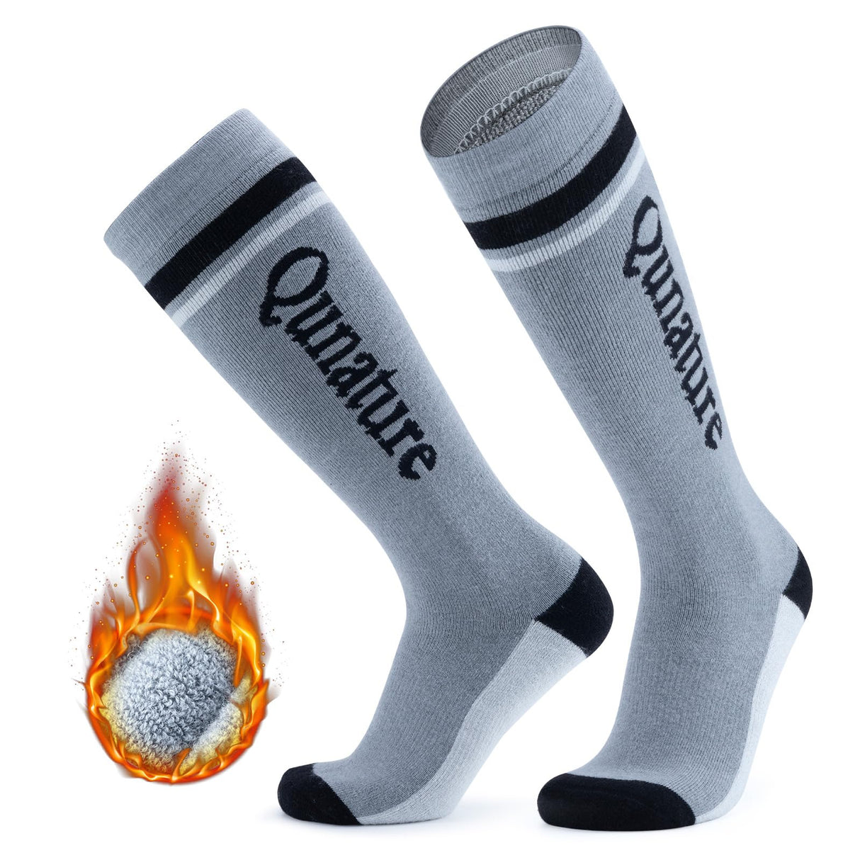 Qunature Skisocken – Thermosocken aus Merinowolle für Winter-Sport