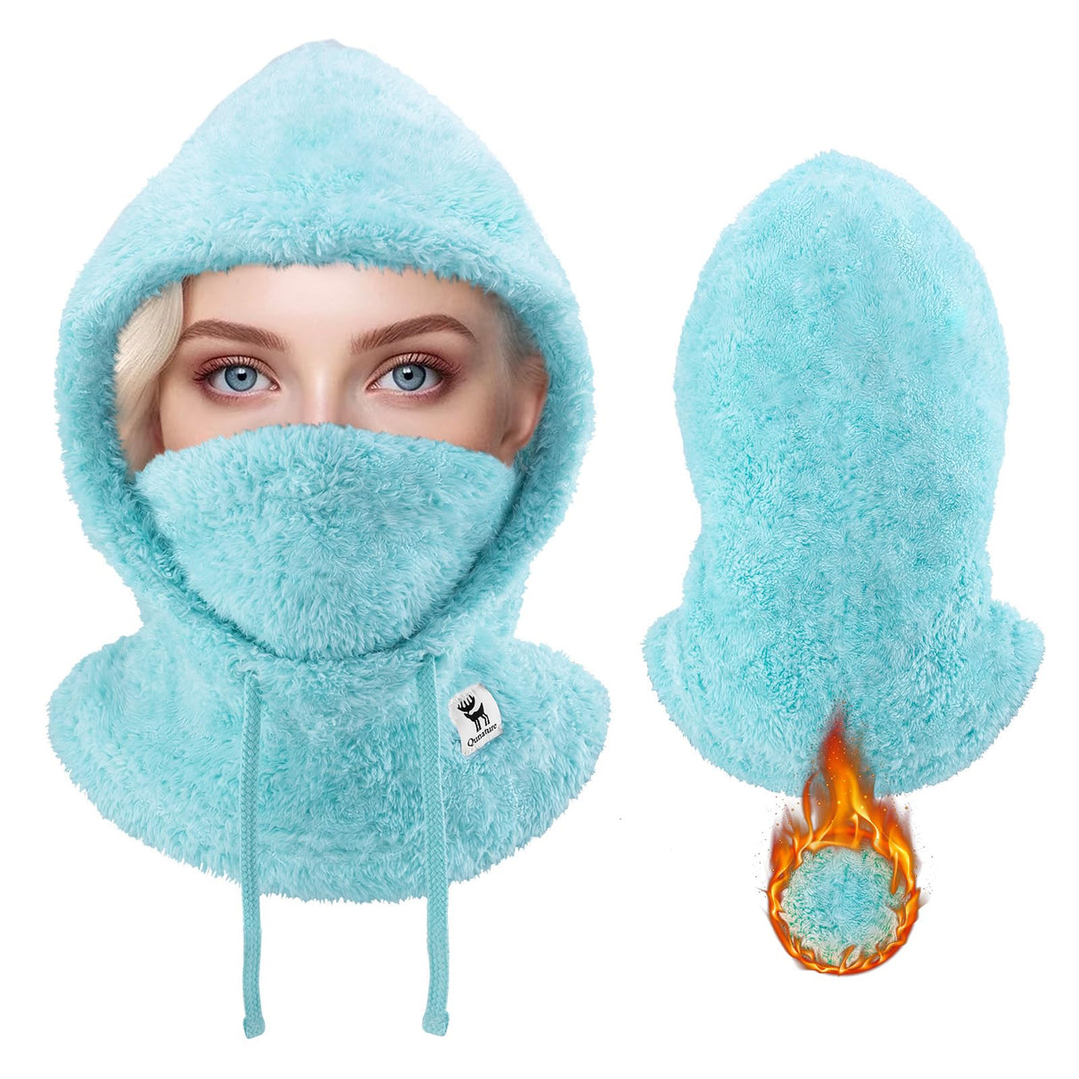 Qunature Sturmhaube Winter – Warme Balaclava Thermo Winddichte Sturmmaske Skimaske