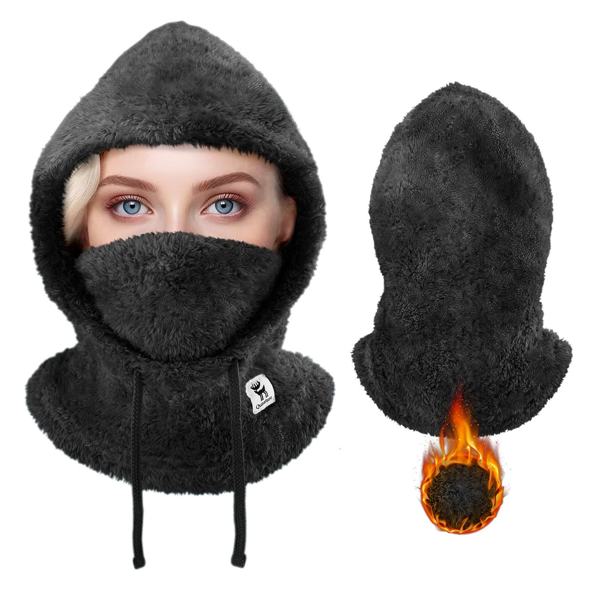 Qunature Sturmhaube Winter – Warme Balaclava Thermo Winddichte Sturmmaske Skimaske