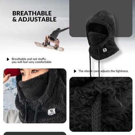 Qunature Sturmhaube Winter – Warme Balaclava Thermo Winddichte Sturmmaske Skimaske