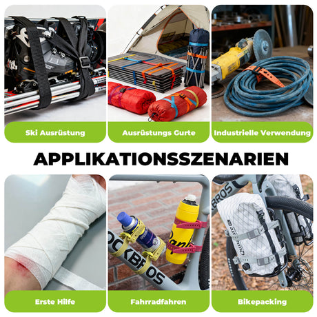 Qunature Universelle Outdoor-Spanngurte – Verlängerbar & Extrem Belastbar