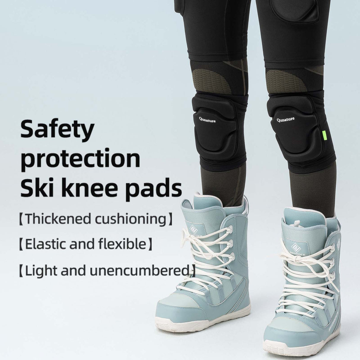 Qunature Verstellbare Weiche Knieschoner mit SBR Polster