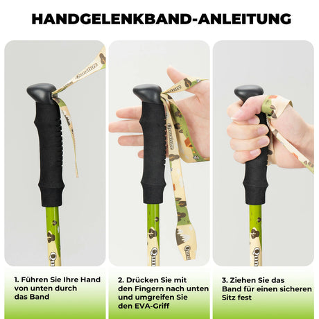 Qunature Kinder-Wanderstöcke – 51–100 cm verstellbar, Aluminium, 1  Stück