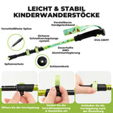 Qunature Kinder-Wanderstöcke – 51–100 cm verstellbar, Aluminium, 1  Stück