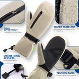 Qunature Winter Skihandschuhe f¨¹r Herren & Damen #Color_Kamel