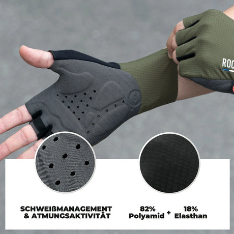 ROAD TO SKY Fahrradhandschuhe – Halbfinger, gepolstert & atmungsaktiv