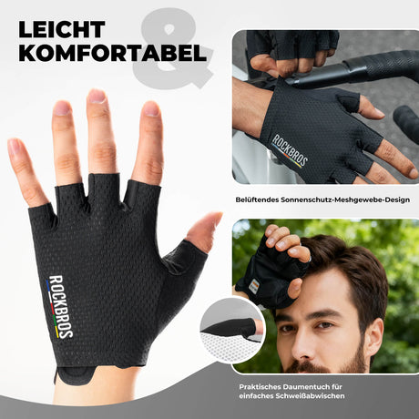 ROAD TO SKY Fahrradhandschuhe – Halbfinger mit Premium-Komfort!​