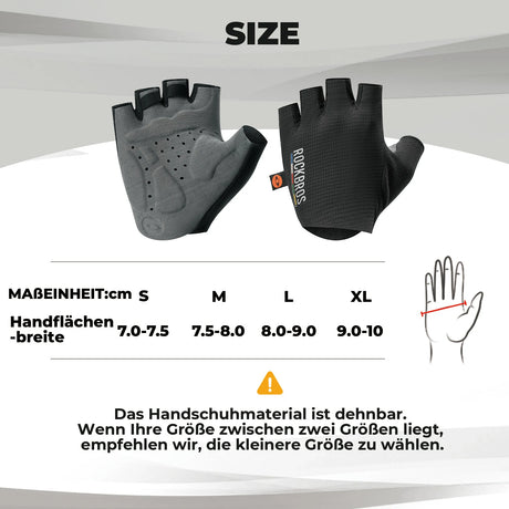 ROAD TO SKY Fahrradhandschuhe – Halbfinger, gepolstert, atmungsaktiv & rutschfest