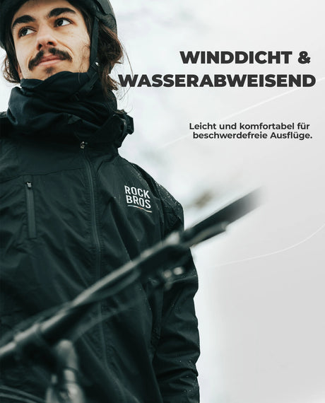 ROAD TO SKY Fahrradjacke Winter Winddicht Atmungsaktiv für MTB & Rennrad