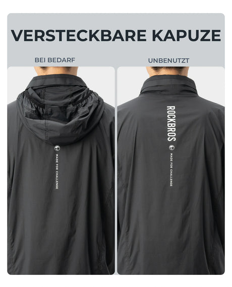 ROAD TO SKY Fahrradjacke Winter Winddicht Atmungsaktiv für MTB & Rennrad