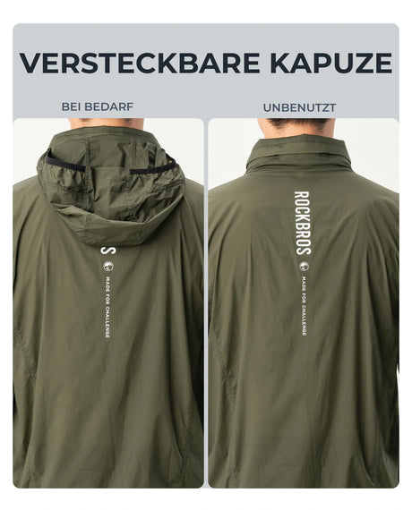 ROAD TO SKY Fahrradjacke Winter Winddicht Atmungsaktiv für MTB & Rennrad