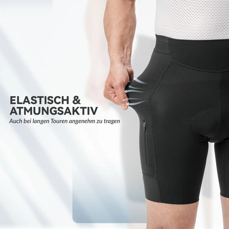 ROAD TO SKY Herren Gepolsterte Radlerhose – Sommer