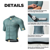 ROAD TO SKY Herren Kurzarm-Radtrikot Jersey für MTB & Rennrad-Gelb