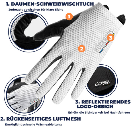 ROAD TO SKY Touchscreen Fahrradhandschuhe – Smart & sicher!​
