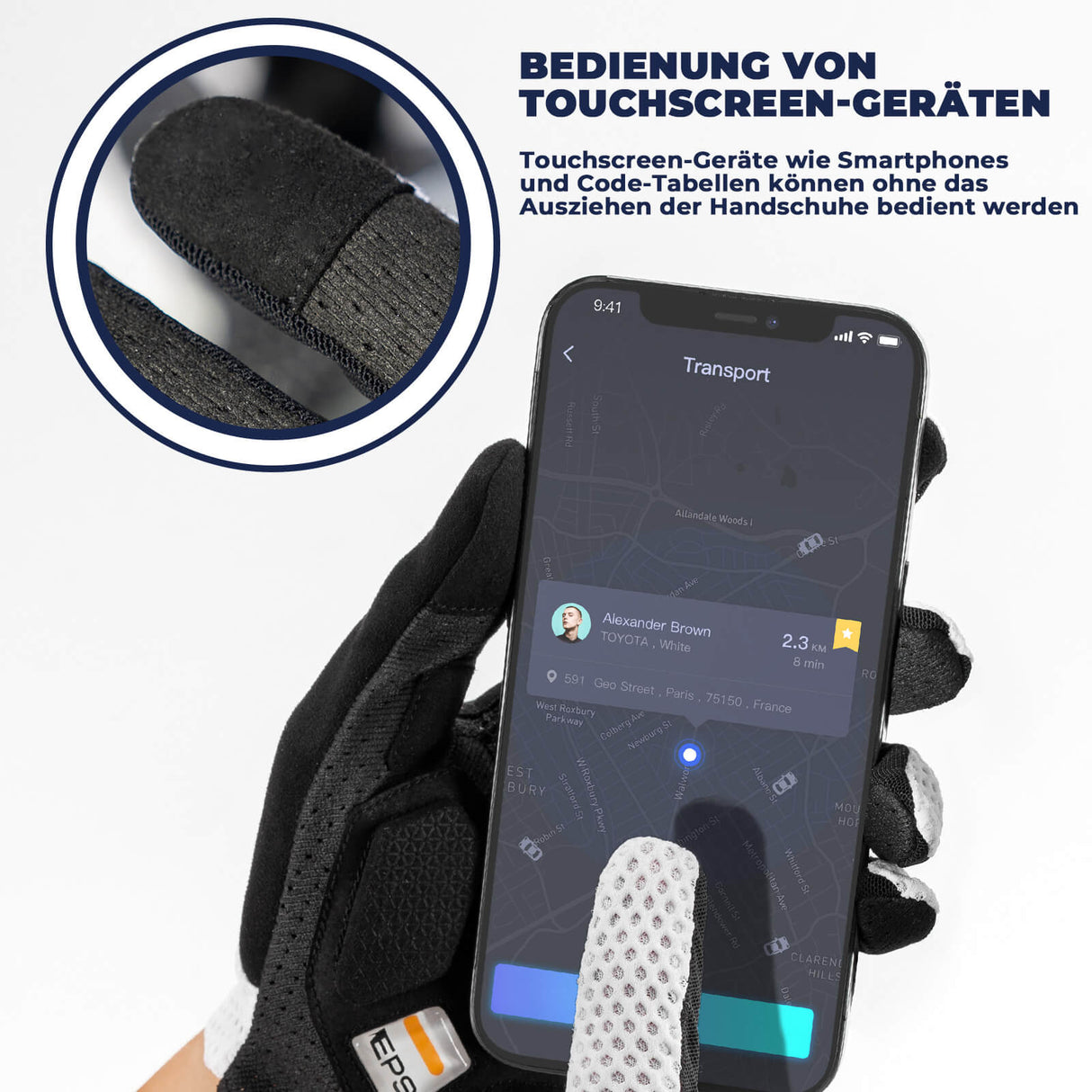ROAD TO SKY Touchscreen Fahrradhandschuhe – Smart & sicher!​