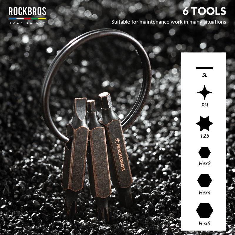 Load image into Gallery viewer, ROAD TO SKY Vintage Keychain 6 in 1 Multi Repair Tool
