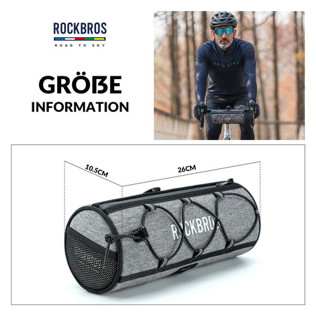 ROAD TO SKY Wasserdichte Reflektierende Zylindrische Lenkertasche