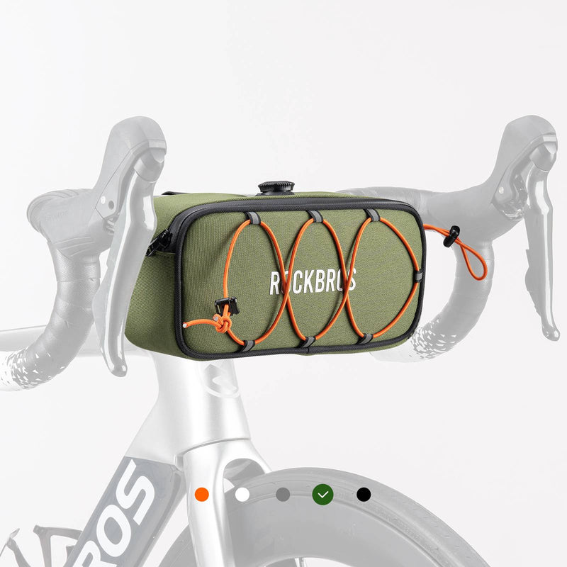 Cargue la imagen en el visor de la galería, ROAD TO SKY Wasserdichte reflektierende Fahrradlenkertasche Armeegrün
