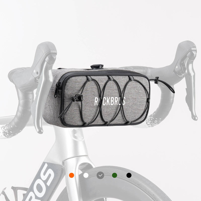 Chargez l&#39;image dans la visionneuse de la galerie, ROAD TO SKY Wasserdichte reflektierende Fahrradlenkertasche Leinengrau
