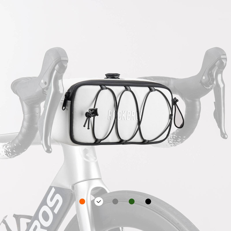 Chargez l&#39;image dans la visionneuse de la galerie, ROAD TO SKY Wasserdichte reflektierende Fahrradlenkertasche Weiß
