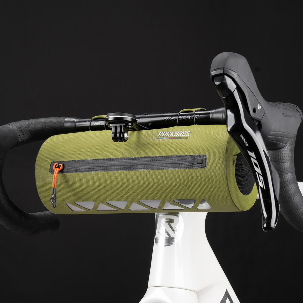 ROAD TO SKY 100 % Wasserdicht Lenkertasche 2L Grün - ROCKBROS-EU