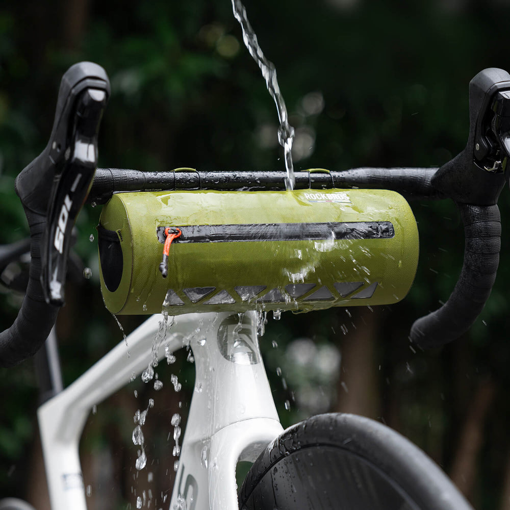 ROAD TO SKY 100 % Wasserdicht Lenkertasche 2L Grün - ROCKBROS-EU