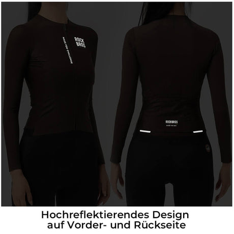 ROAD TO SKY Damen Langarm-Radtrikot Fahrrad Jersey für MTB & Rennrad