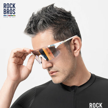 fahrradbrille mit gelben gläsern ROAD TO SKY Fahrradbrille Drei-Gläser Konfigurationssystem
