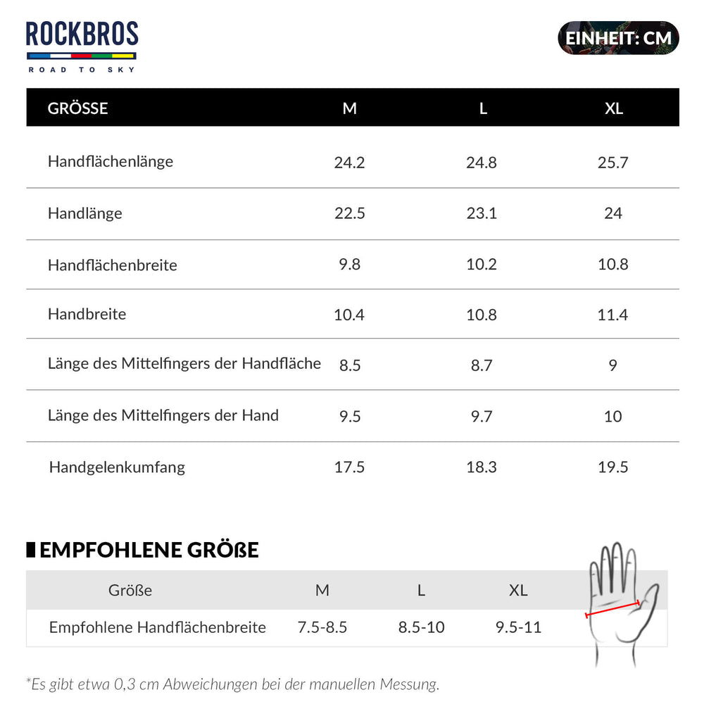 ROAD TO SKY Fahrradhandschuhe mit Touchscreen Atmungsaktiv Herren/Damen