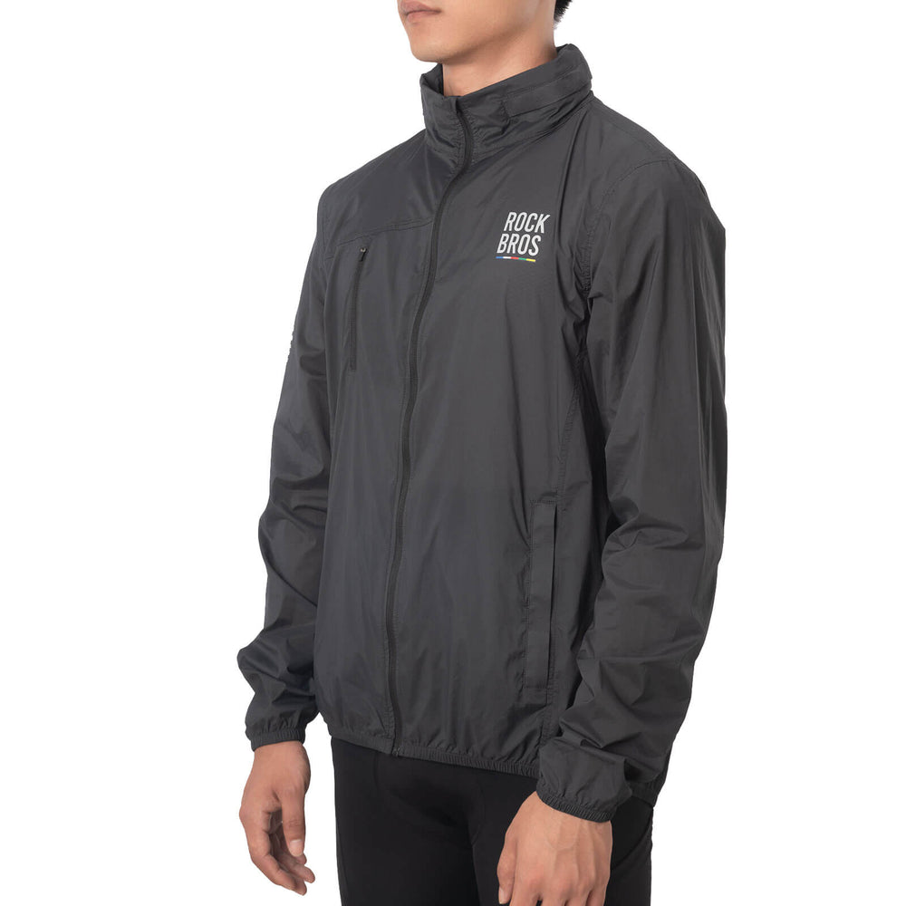 ROAD TO SKY Fahrradjacke Winter Winddicht Atmungsaktiv für MTB & Rennrad-Grau