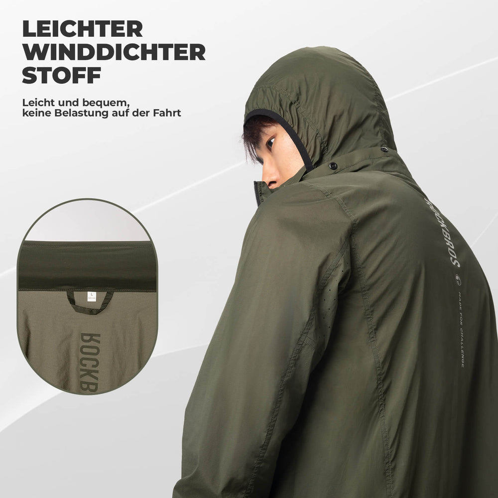 ROAD TO SKY Fahrradjacke Winter Winddicht Atmungsaktiv für MTB & Rennrad