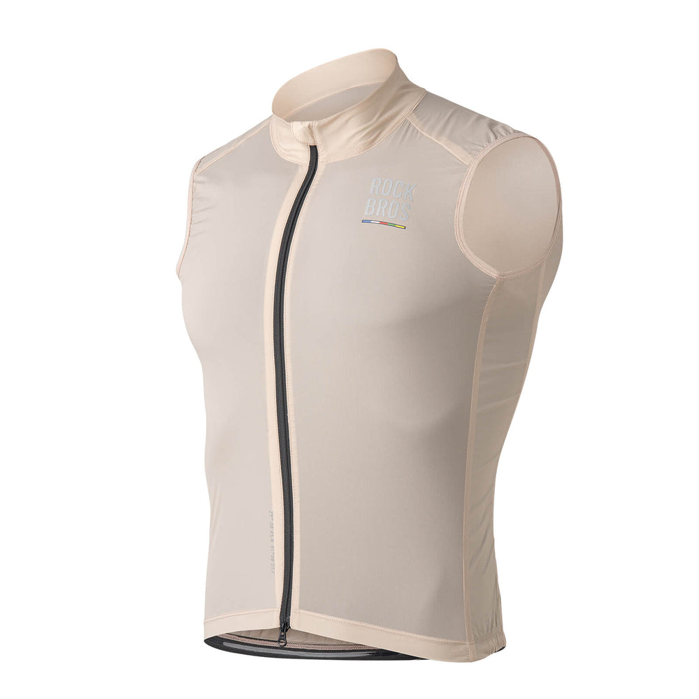 ROAD TO SKY Herren Fahrrad Ärmellos Weste Winddichte Fahrradjacke -Khaki
