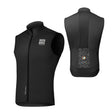 ROAD TO SKY Herren Fahrradjacke Ärmellose Weste Laufweste Atmungsaktiv-Schwarz