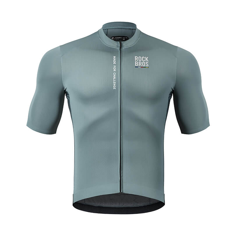 ROAD TO SKY Herren Kurzarm-Radtrikot Jersey für MTB & Rennrad-Blau