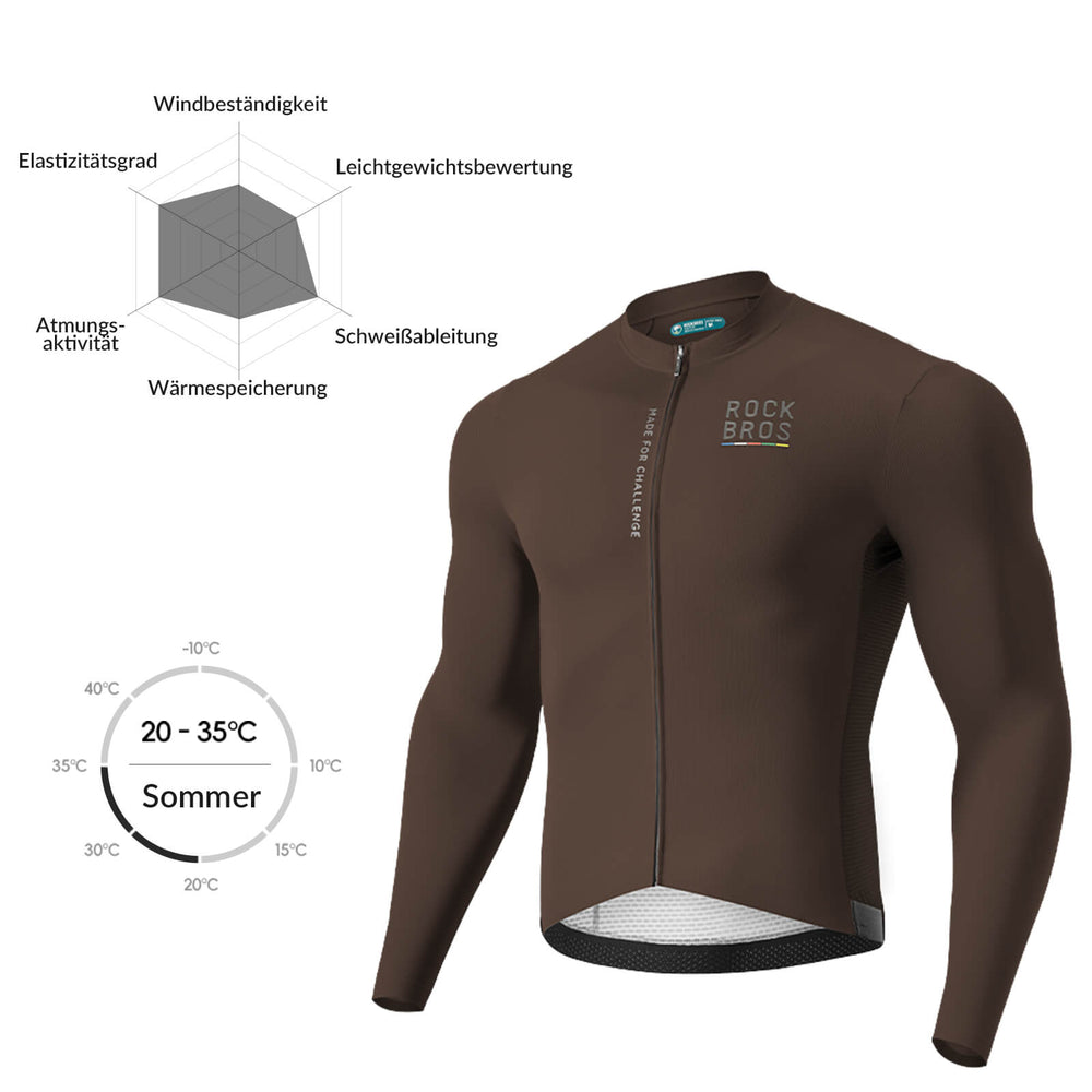 ROAD TO SKY Langarm-Radtrikot Herren Jersey