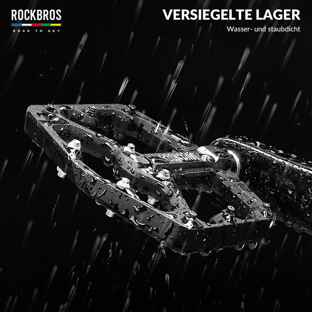 ROAD TO SKY Platform Fahrradpedale 9/16 Zoll Rutschfest aus Aluminium | ROCKBROS