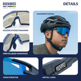 ROAD TO SKY Polarisierte Fahrradbrille UV400 Schutz Verstellbare Nasenpads - ROCKBROS-EU