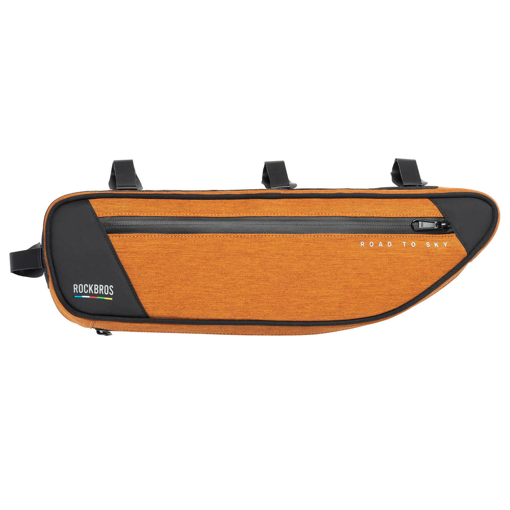 ROAD TO SKY Reflektierende Wasserdichte Fahrrad 2L Dreieckstasche-Orange