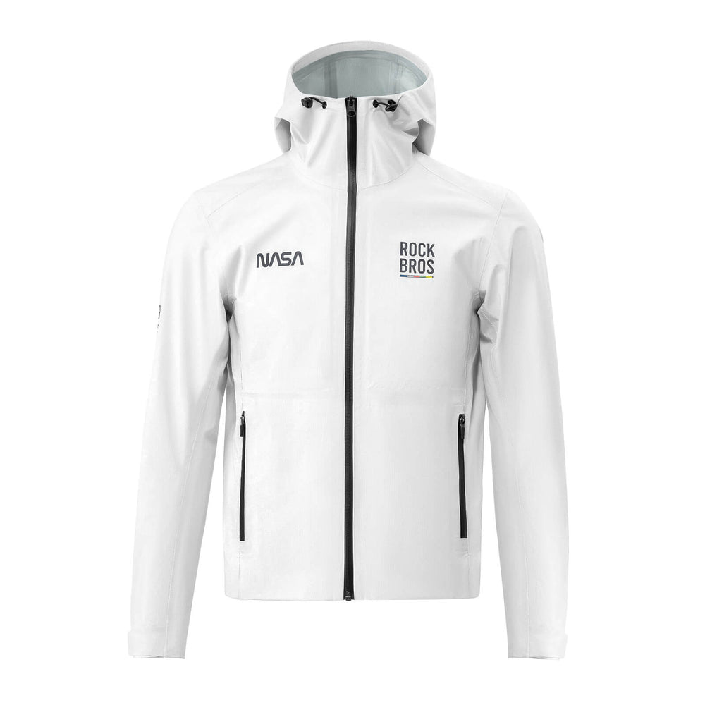 ROAD TO SKY Regenjacke faltbare Fahrradjacke Winddicht Unisex für MTB & Rennrad-Schwarz-Weiss