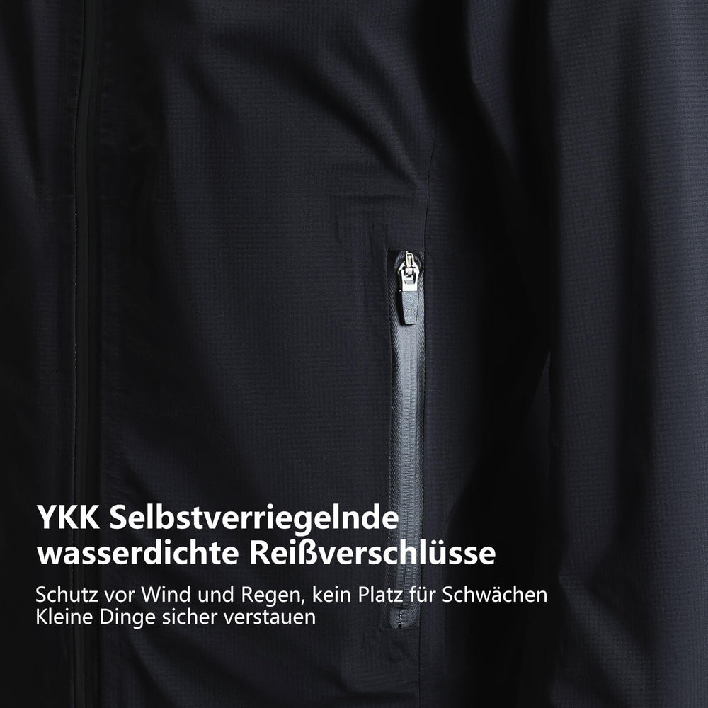ROAD TO SKY Regenjacke faltbare Fahrradjacke Winddicht Unisex für MTB & Rennrad