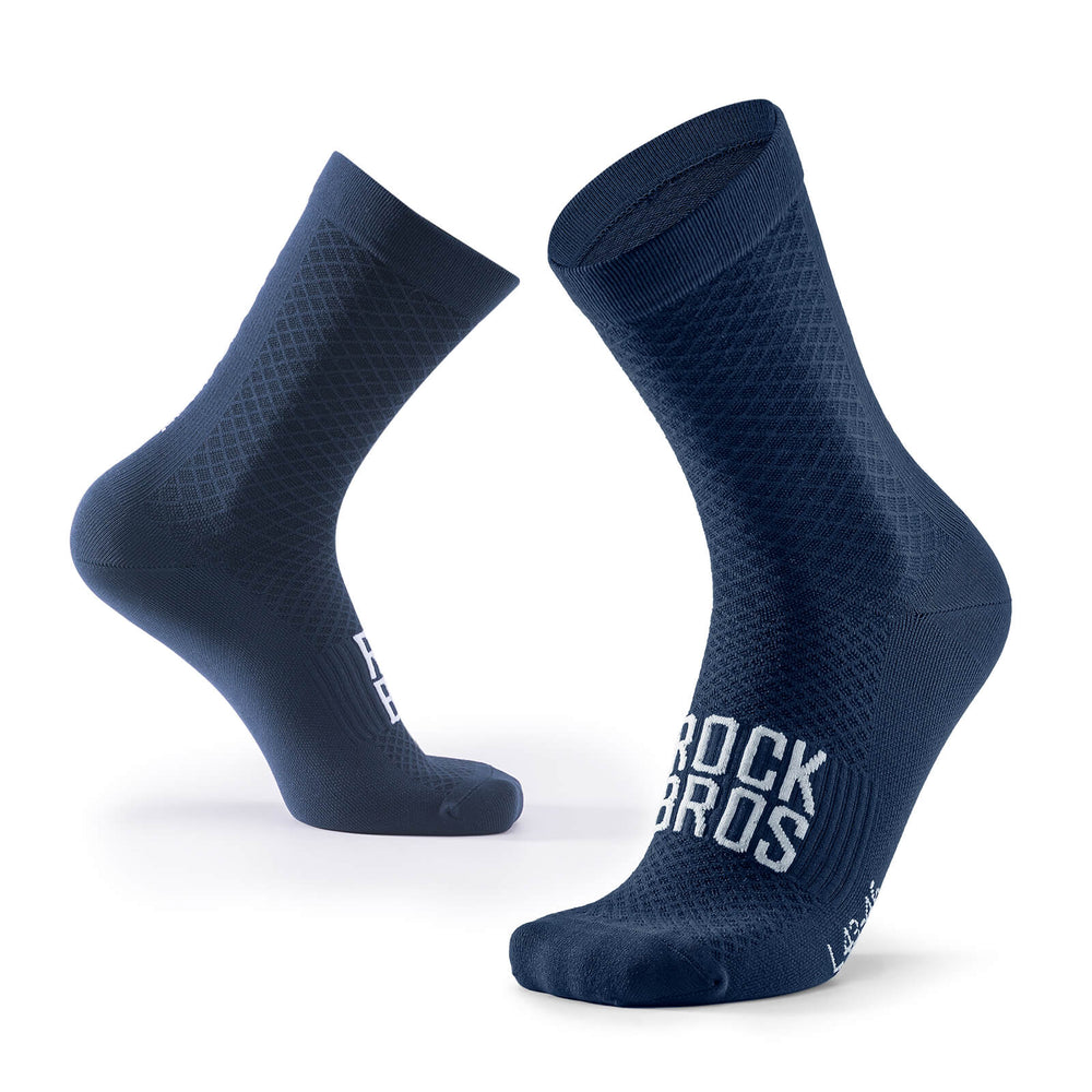 ROAD TO SKY Sportsocken Baumwolle Atmungsaktive Laufsocken für MTB & Rennrad-Blau