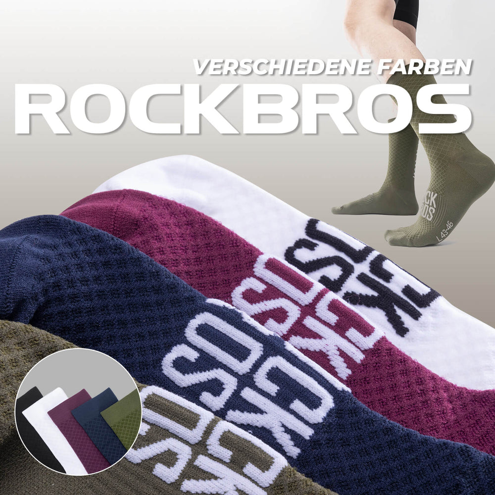 ROAD TO SKY Sportsocken Baumwolle Atmungsaktive Laufsocken für MTB & Rennrad