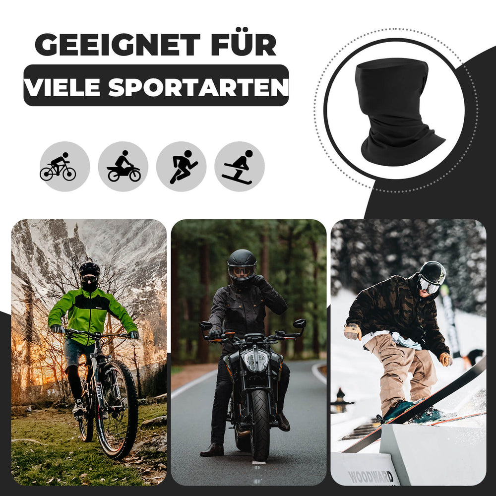 ROAD TO SKY Sturmhaube Atmungsaktiv Schlauchtuch Warm Winddicht Balaclavas-Schwarz