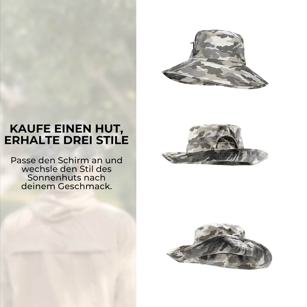 ROCCKBROS Sonnenhut Outdoor Wanderhut Fischerhut UV-Schutz Herren/Damen