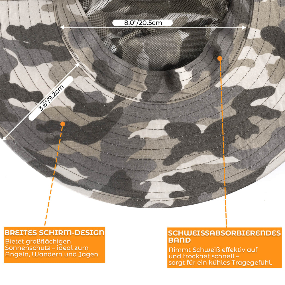 ROCCKBROS Sonnenhut Outdoor Wanderhut Fischerhut UV-Schutz Herren/Damen