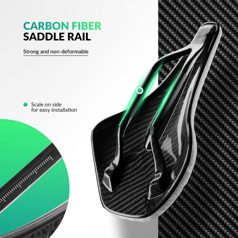 Laden Sie das Bild in Galerie -Viewer, ROCKBROS 3D Druck Carbon Rennradsattel Ultraleicht Stoßdämpfender Ergonomischer Grün
